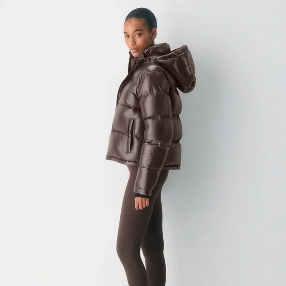 Aritzia The Super Puff™ Shorty - Hi-Gloss in Rich Mocha Brown XXS - Picture 3 of 9